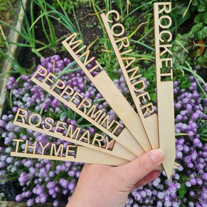 Wooden Herb Labels 